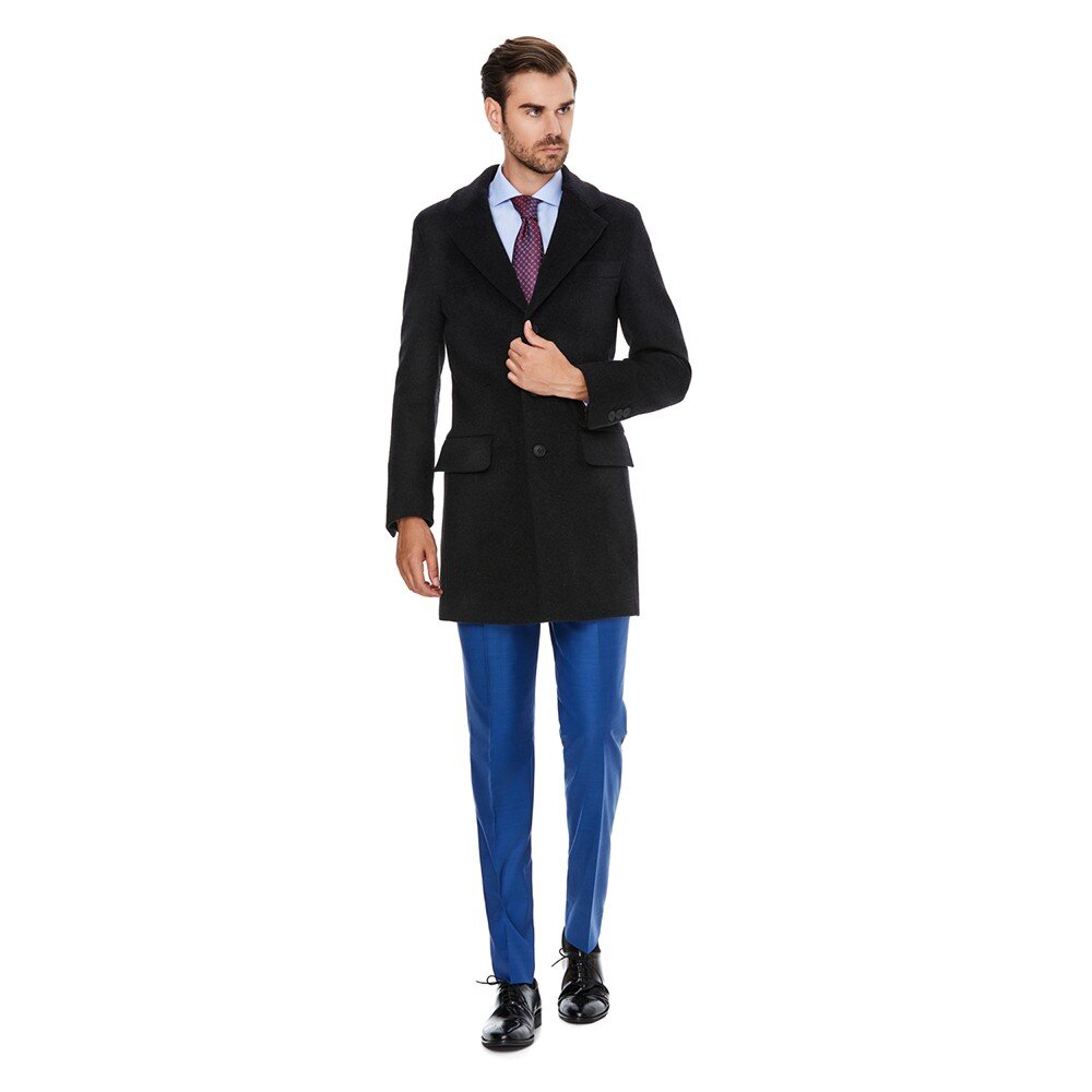 Gray cashmere business men's coat B103