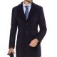 Navy blue cashmere business men's coat B157